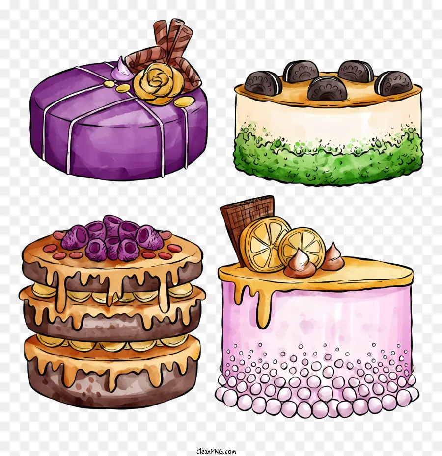 Diseños De Pastel，Relleno De Queso Crema PNG