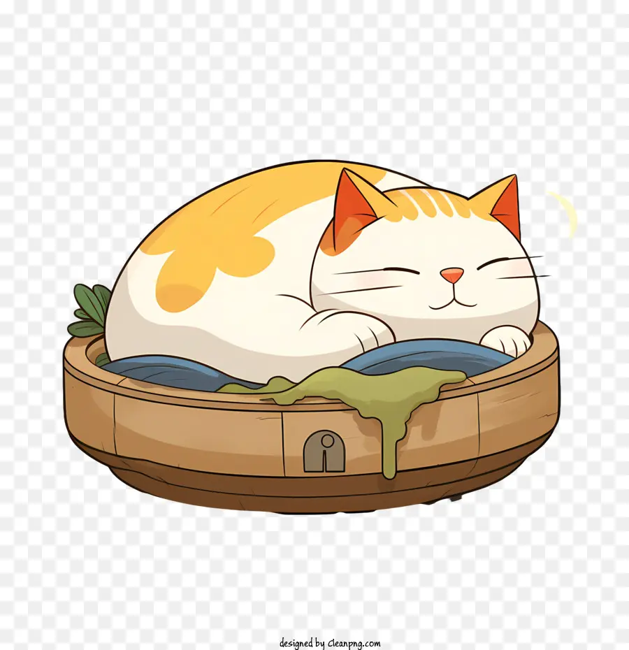 Dormir Gato，Lindo Gato De Dibujos Animados PNG
