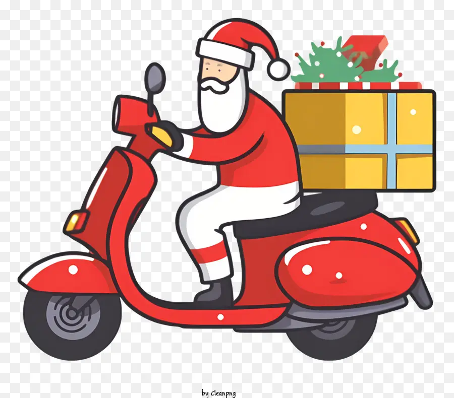 Santa Claus，Scooter PNG