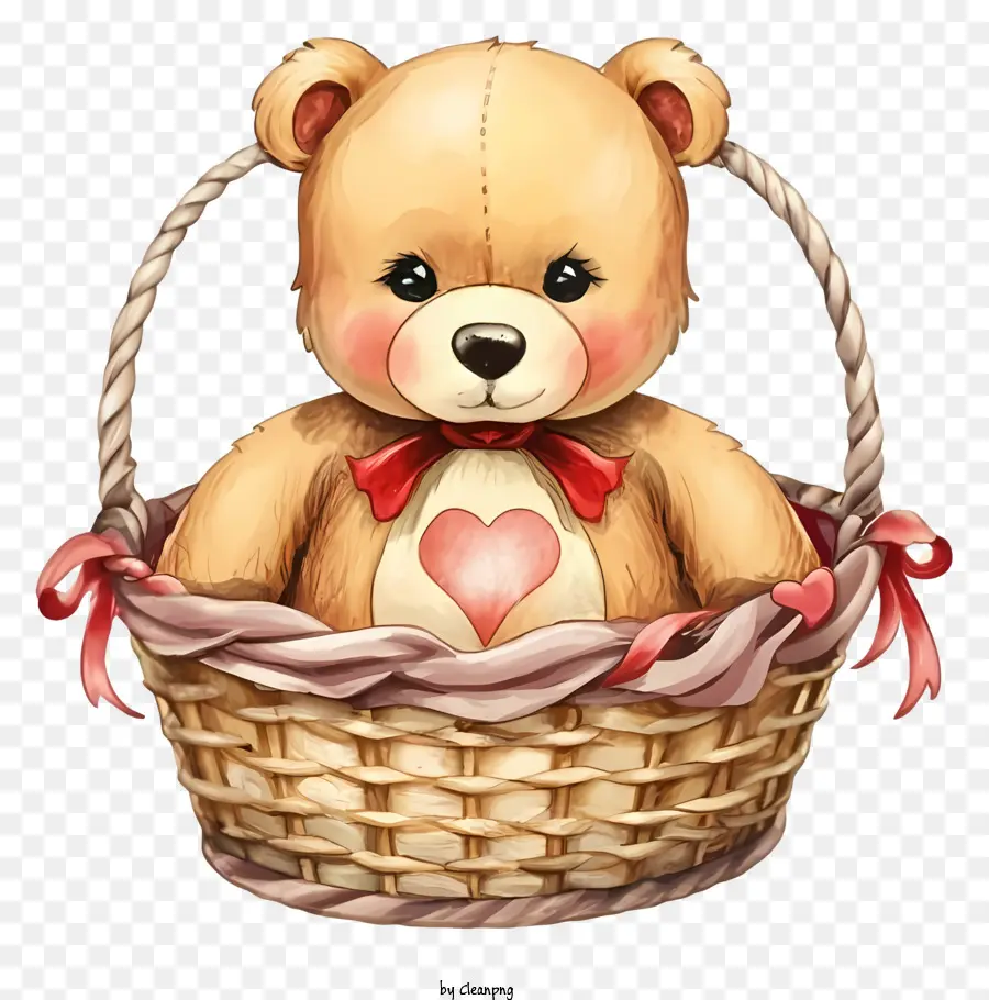 Oso Peluche，Corazón Rojo PNG