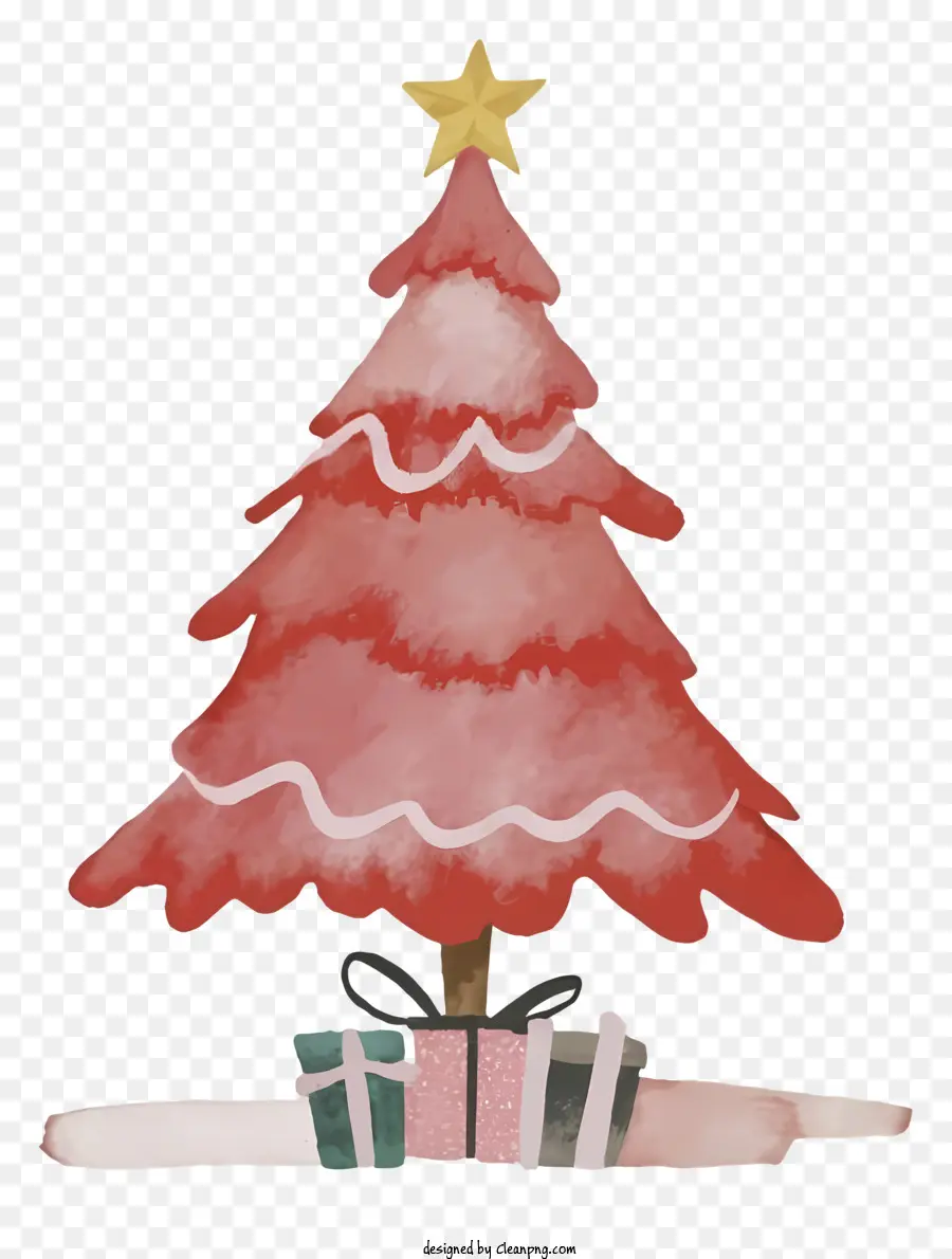 árbol De Navidad De Color Rosa，Presenta PNG