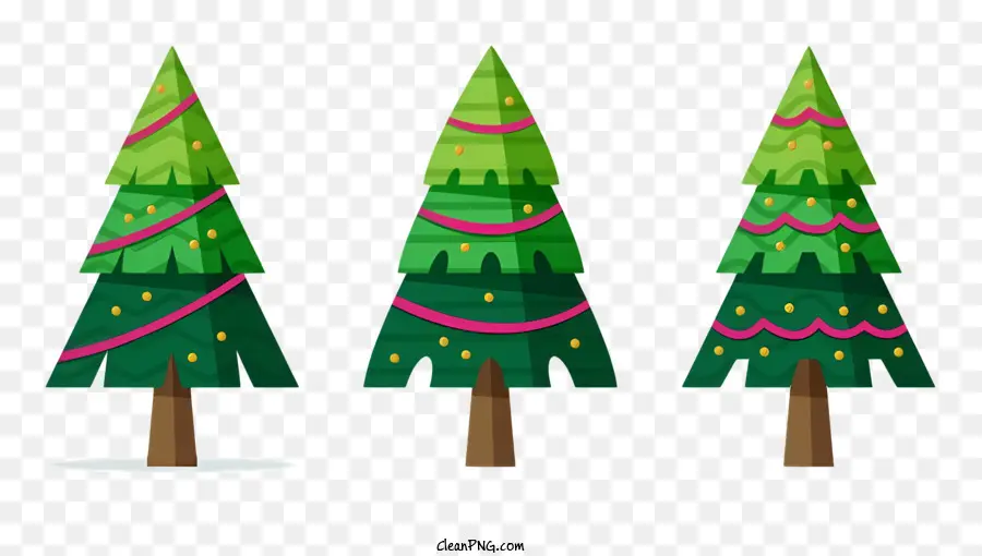 Verde árbol De Navidad，Recorte Rosa Y Blanco PNG