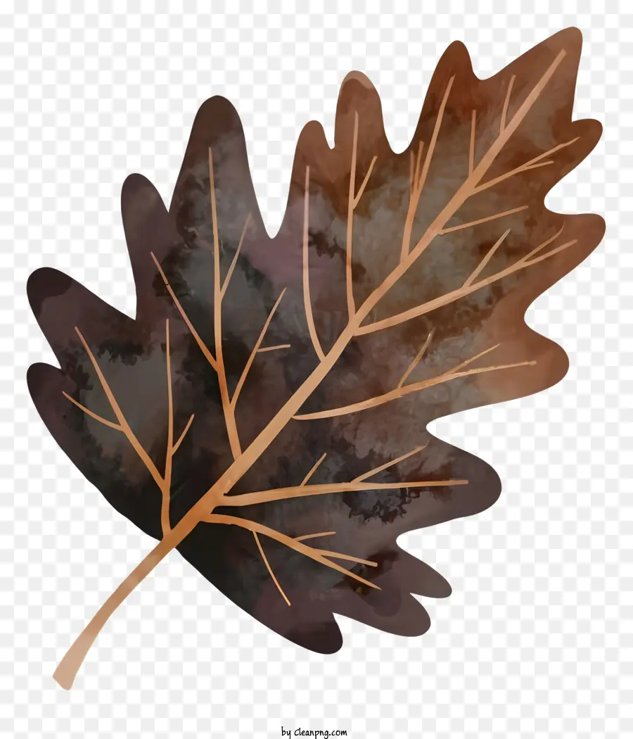 Hoja De Acuarela，Hoja De Otoño PNG