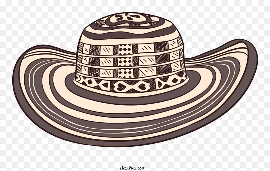 Sombrero De Vaquero，Dibujo En Blanco Y Negro PNG