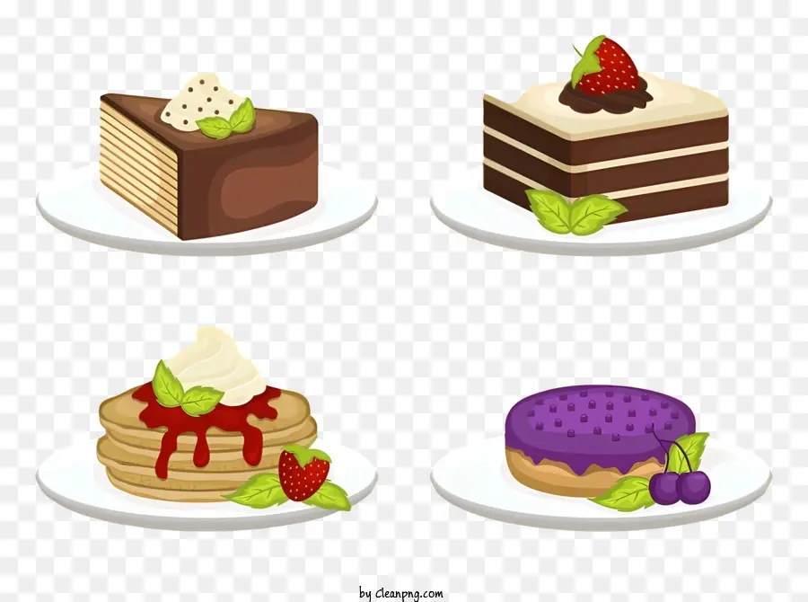 Ilustración De Comida，Postres PNG