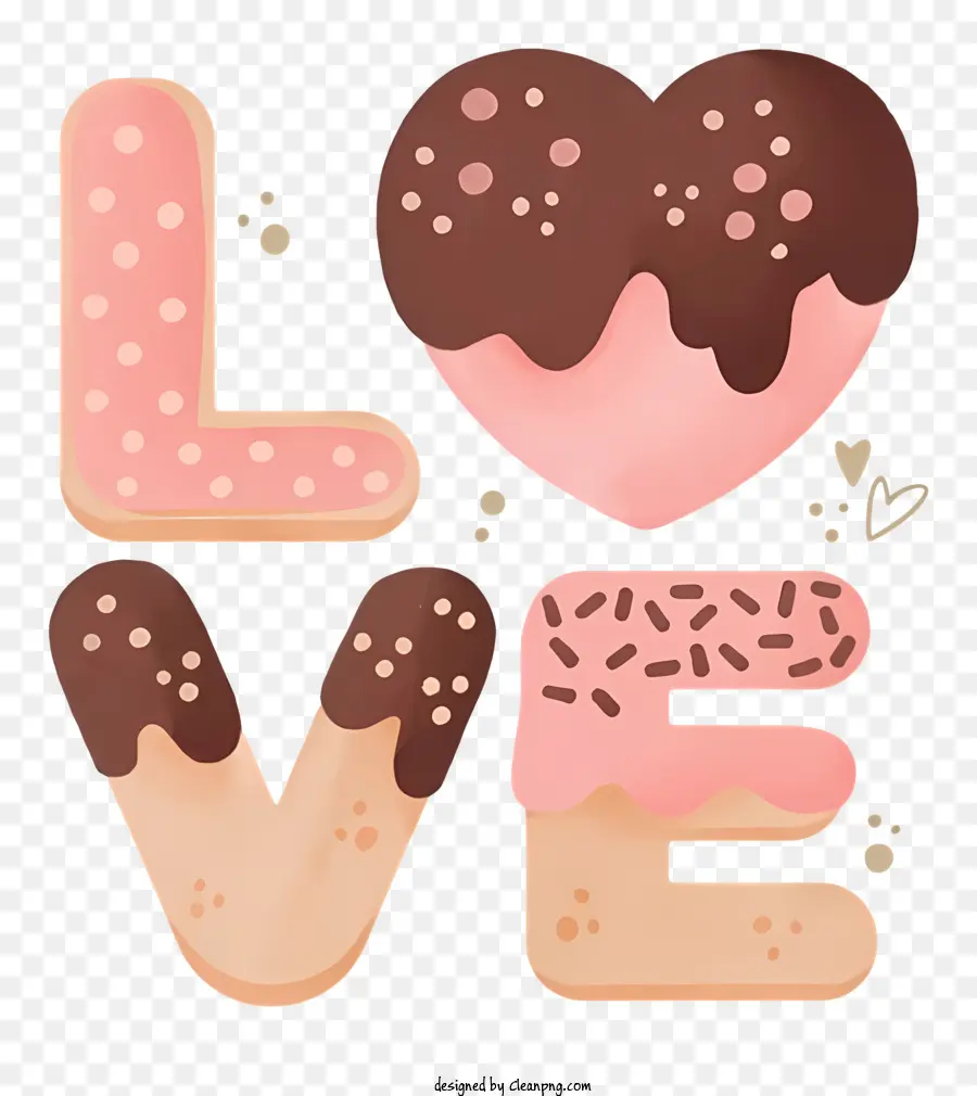 Donut Heart，Donut De Chispas De Chocolate PNG