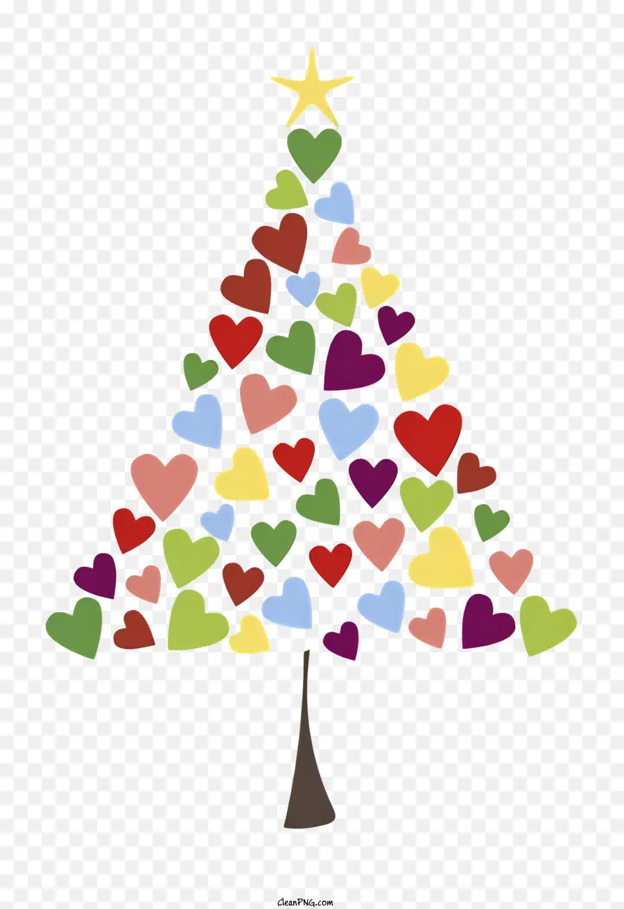 árbol De Navidad，Decoraciones Cardíacas PNG