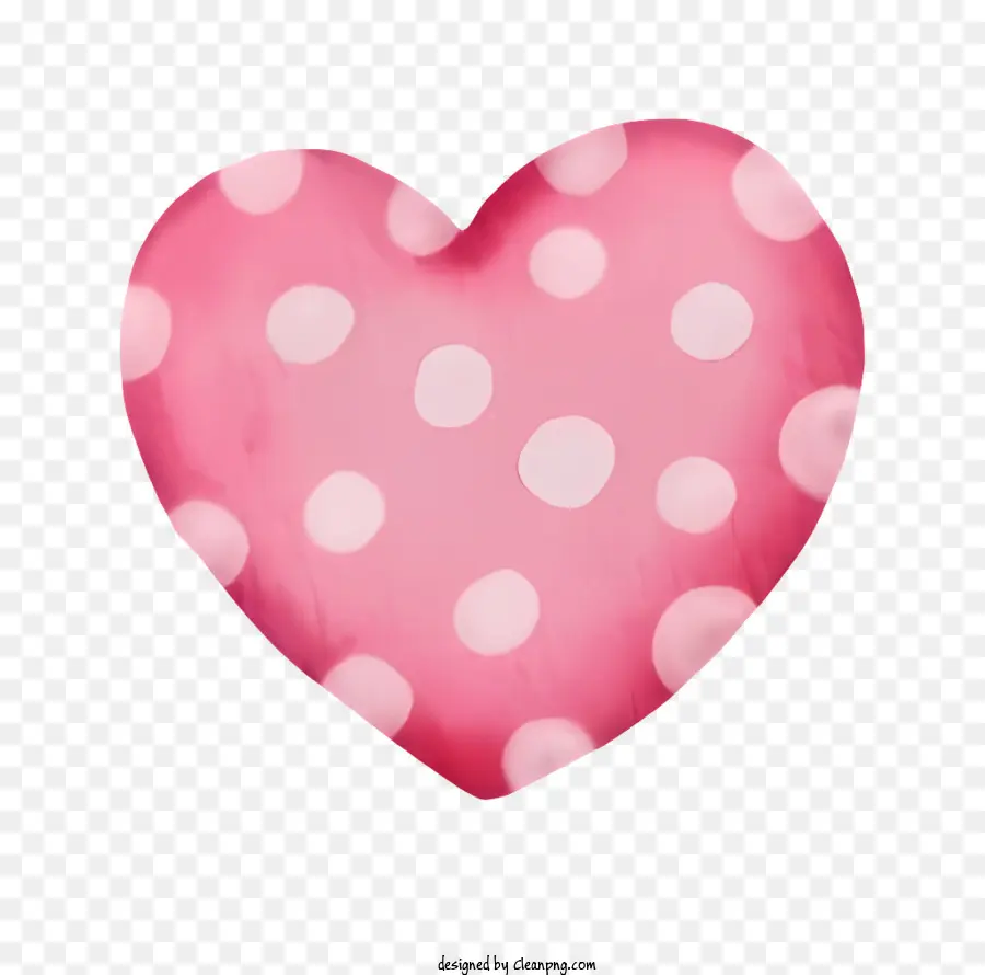 Corazón Rosa，Lunes De Polka Blancos PNG