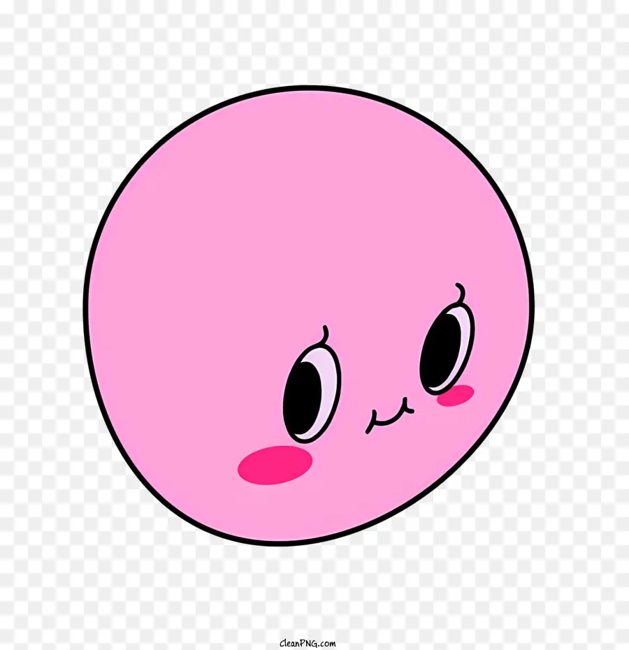 Personaje De Dibujos Animados Rosa，Ojos Grandes PNG