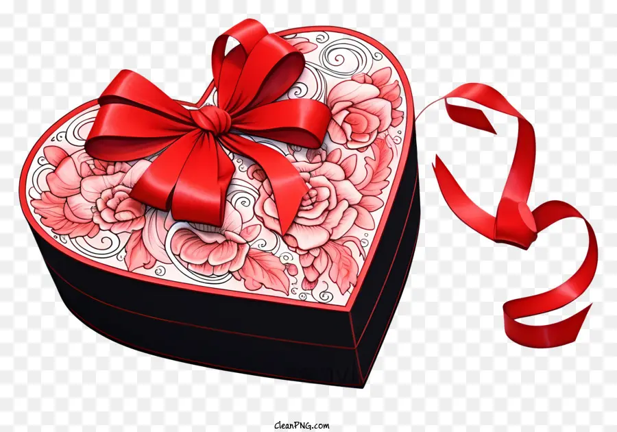 Caja En Forma De Corazón，Caja De Regalo En Forma De Corazón PNG