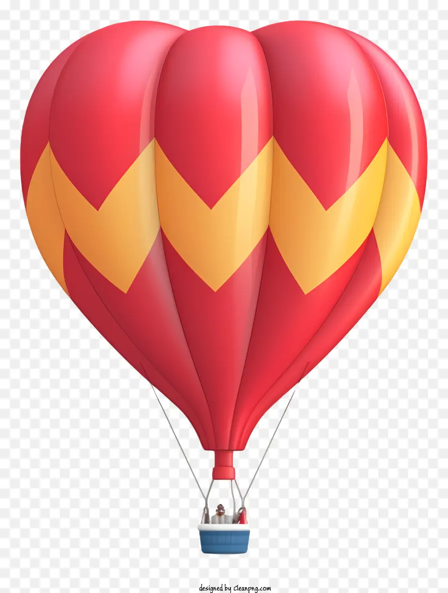 Globo De Aire Caliente，Rojo Heartshaped Globo PNG