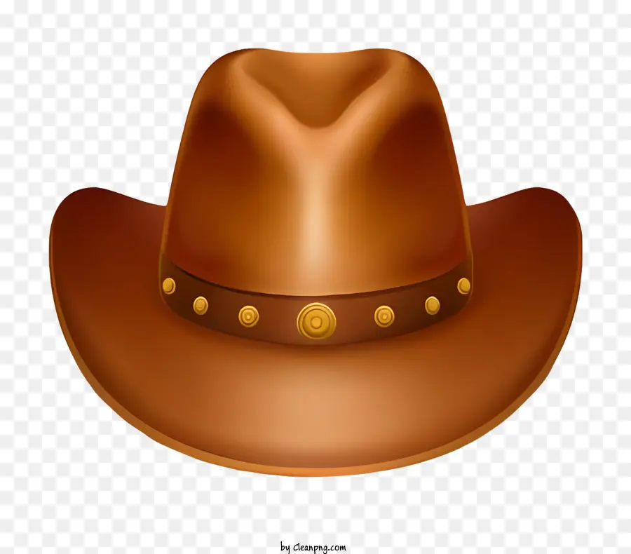 Sombrero De Vaquero，Sombrero De Cuero Marrón PNG