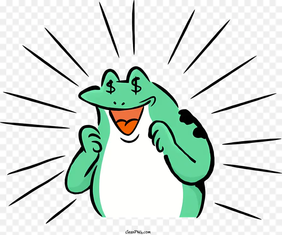 Cartoon Frog，Rana Divertida PNG