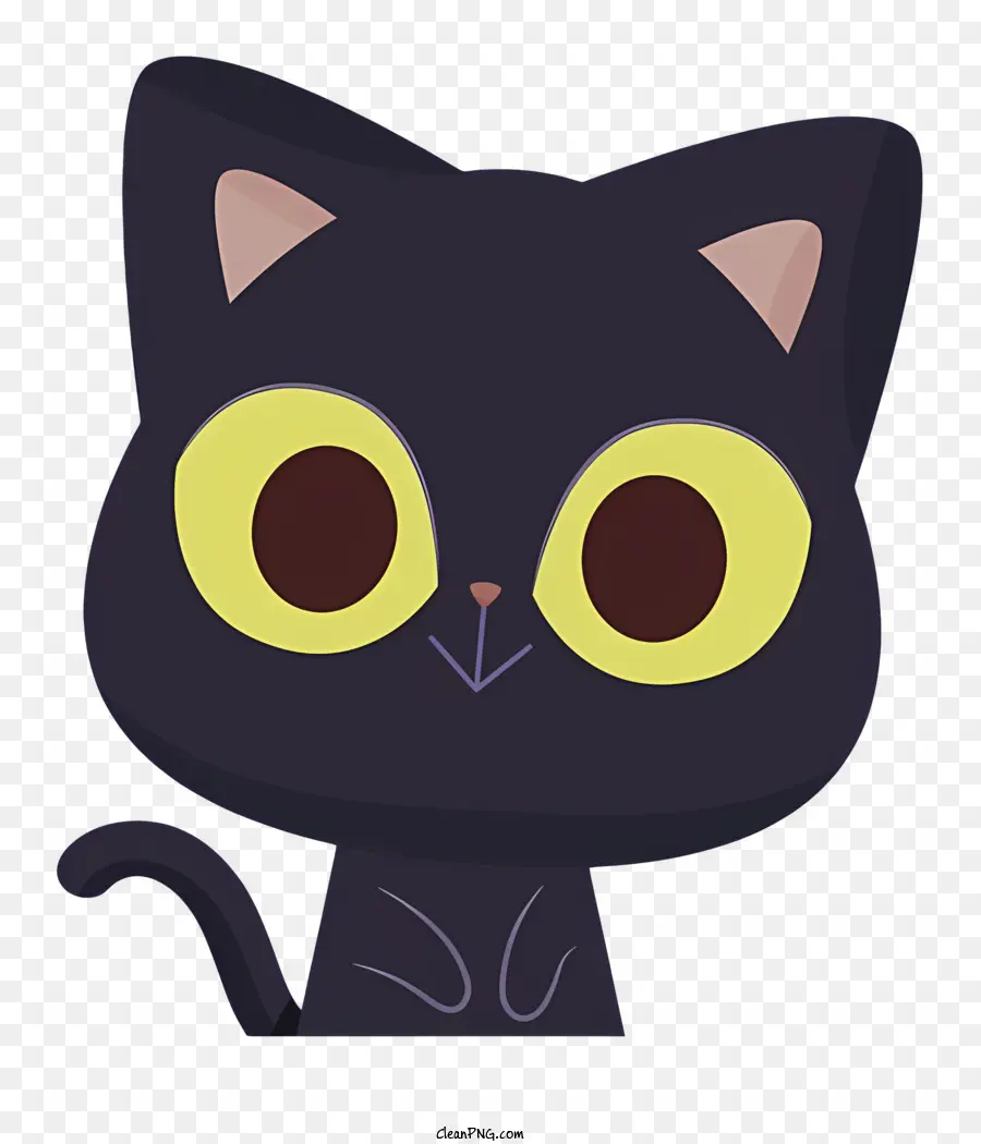 Gato Negro，Los Ojos Amarillos PNG