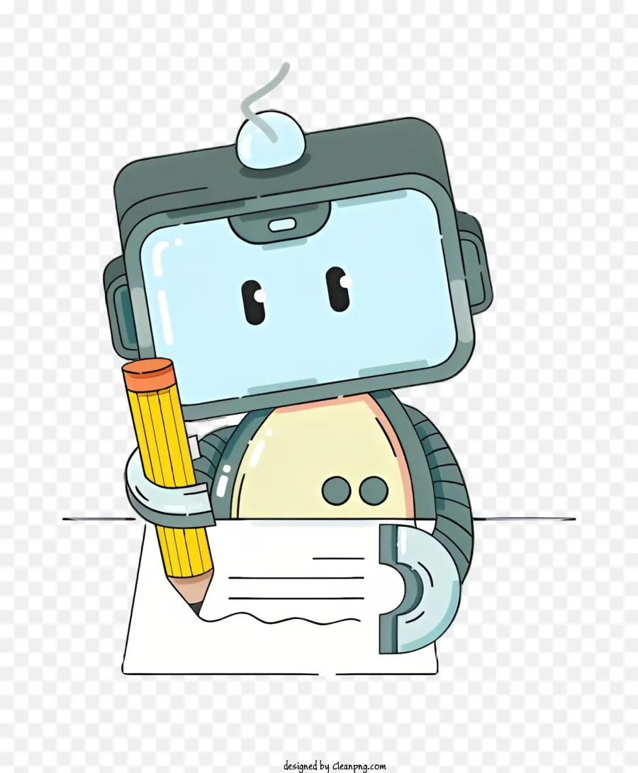 Robot Lindo，Hoja De Papel PNG