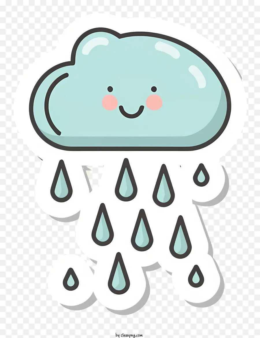 De Dibujos Animados En La Nube，Rain Drops PNG