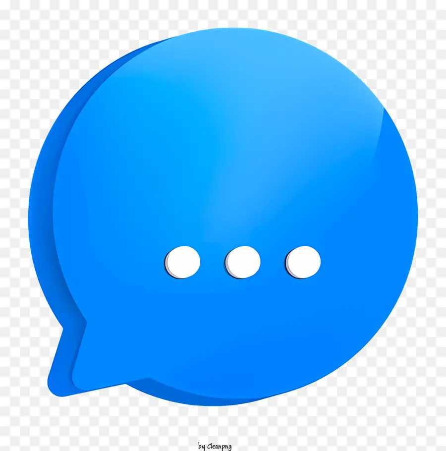 Icono De Burbuja Del Habla Azul，Burbuja Del Habla Con Puntos PNG