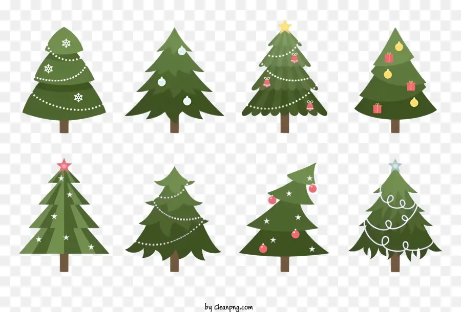 Los árboles De Navidad，Diseños únicos De árboles De Navidad PNG