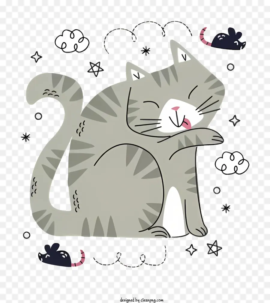 Lindo Gato，El Gato Gris PNG