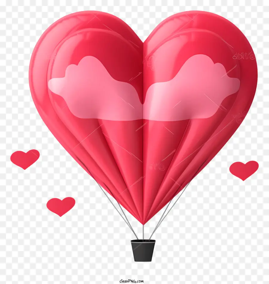 Corazón Rojo Globo，Heartshaped Globo PNG