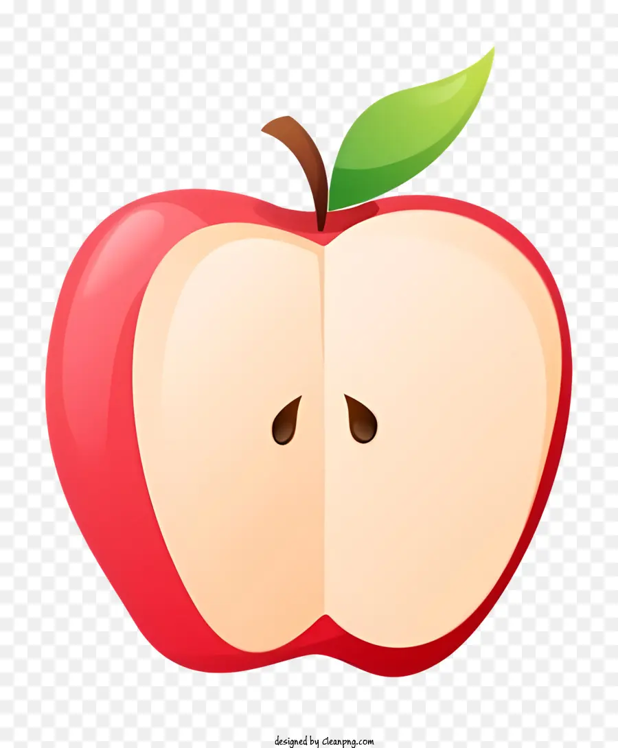 Manzana Roja，Manzana Medio Cortada PNG