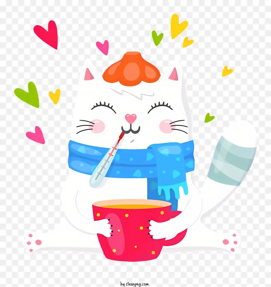 Gato De Dibujos Animados，Taza De Té PNG