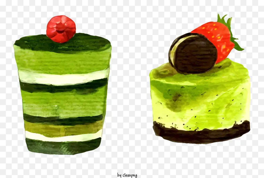 Postres Verdes，Tortas PNG