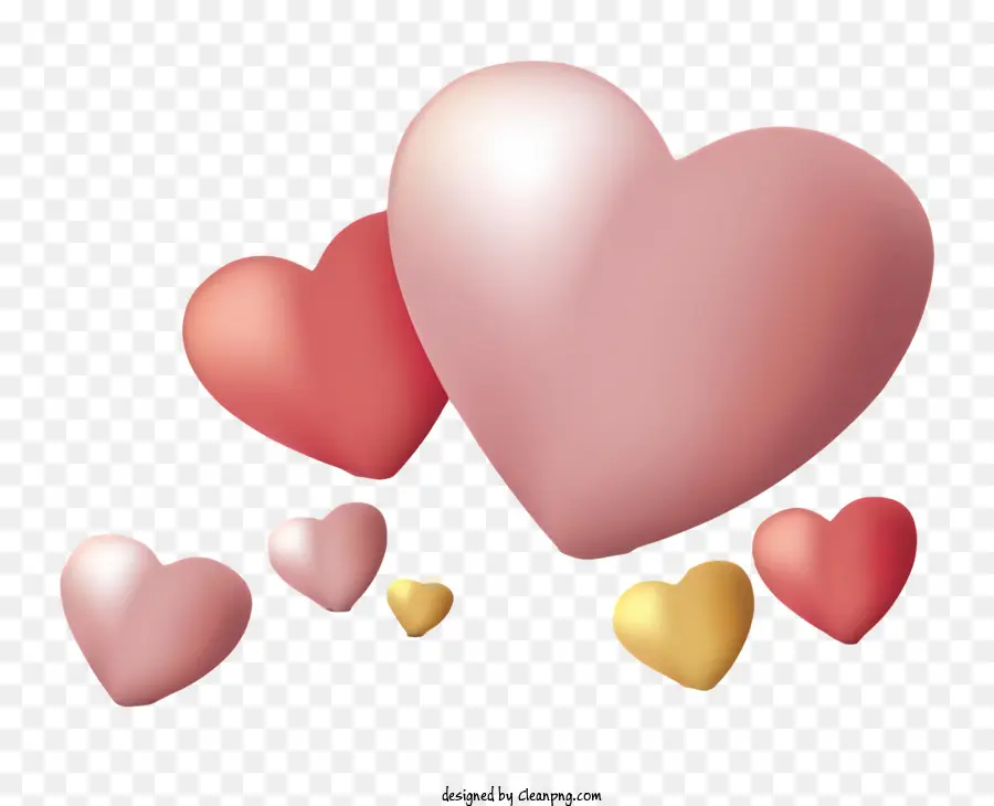 Heartshaped Globos，Globos Rosas PNG