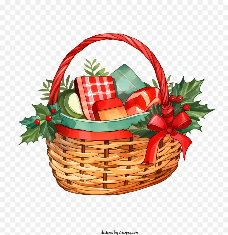 Canasta De Navidad，Cesta PNG