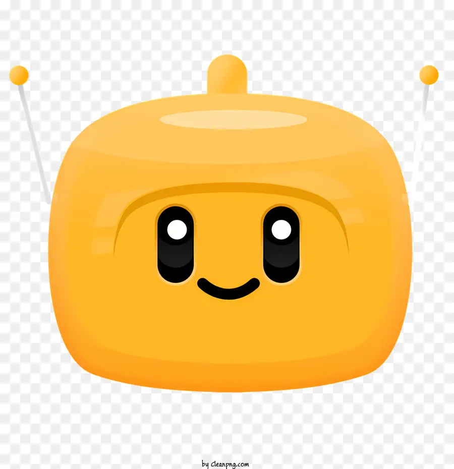 Emoticón De Robot Amarillo，Robot De Dibujos Animados Emoji PNG