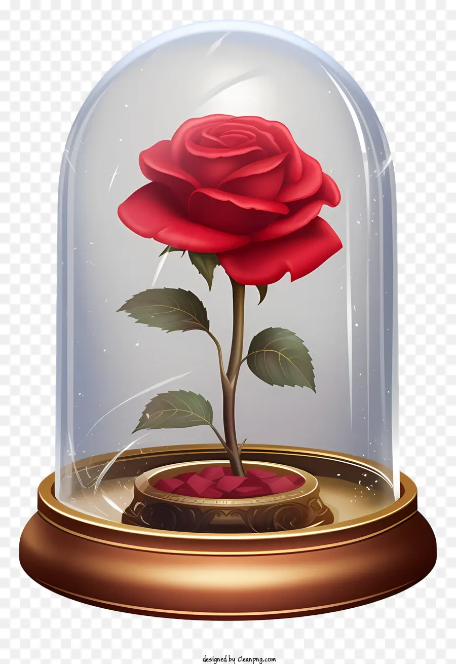 Rosa Roja，Cúpula De Cristal PNG