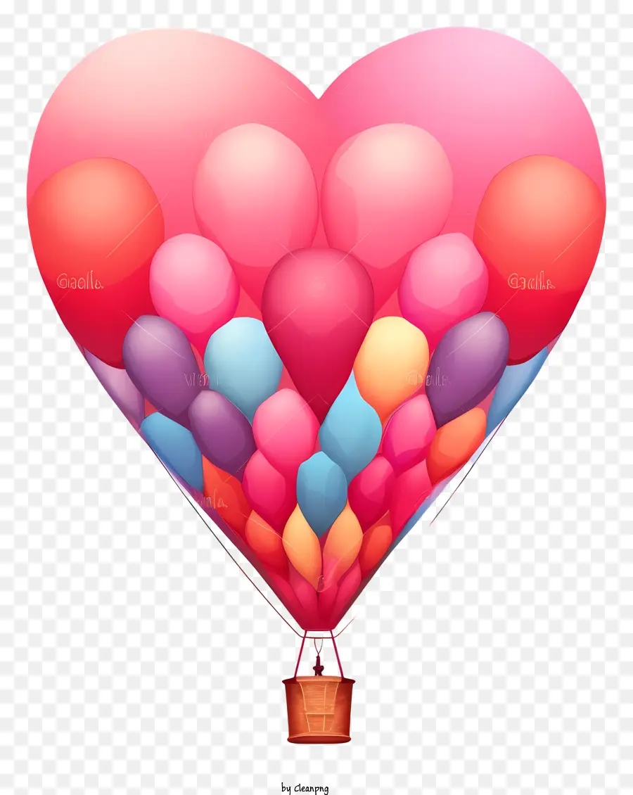 Globo De Aire Caliente，Heartshaped Globo PNG