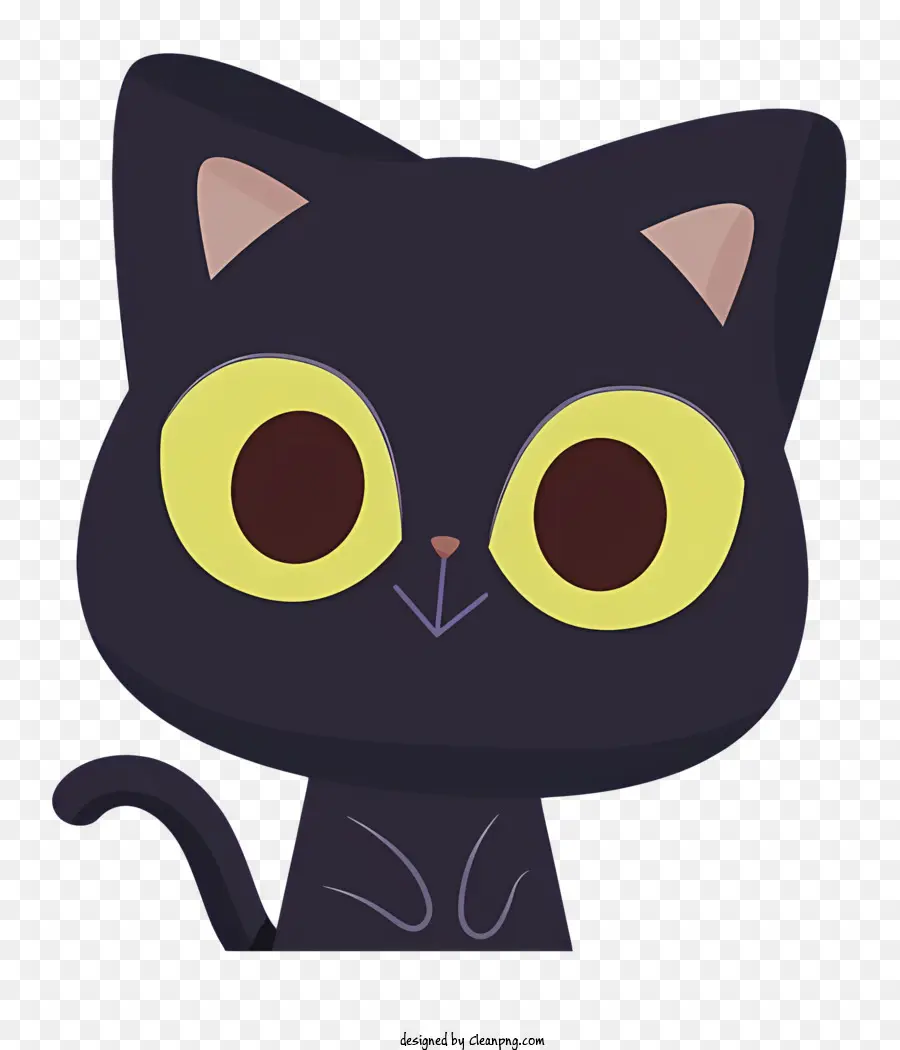 Gato Negro，Los Ojos Amarillos PNG