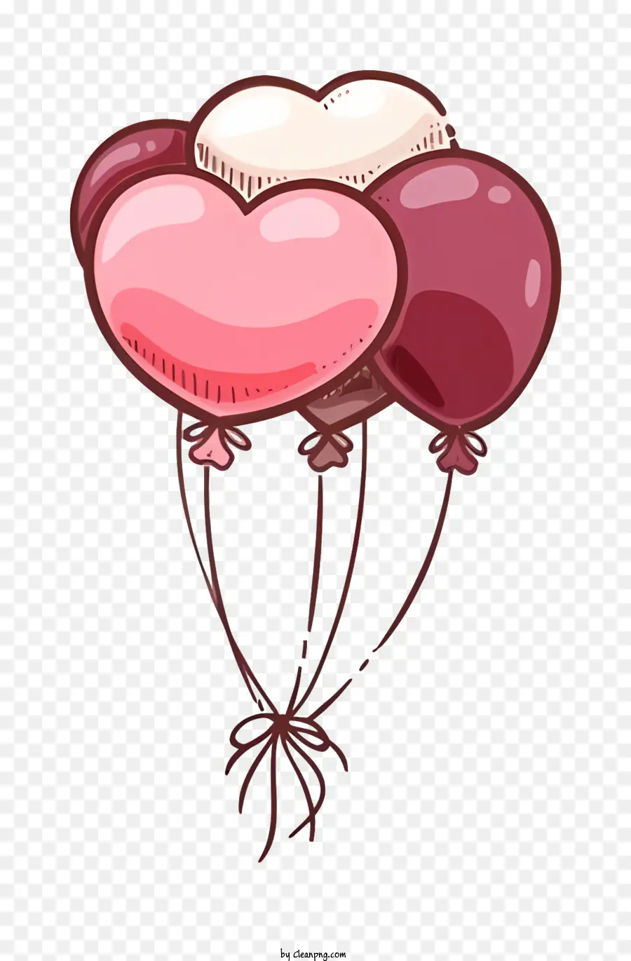 Heartshaped Globos，Globos Rojos PNG