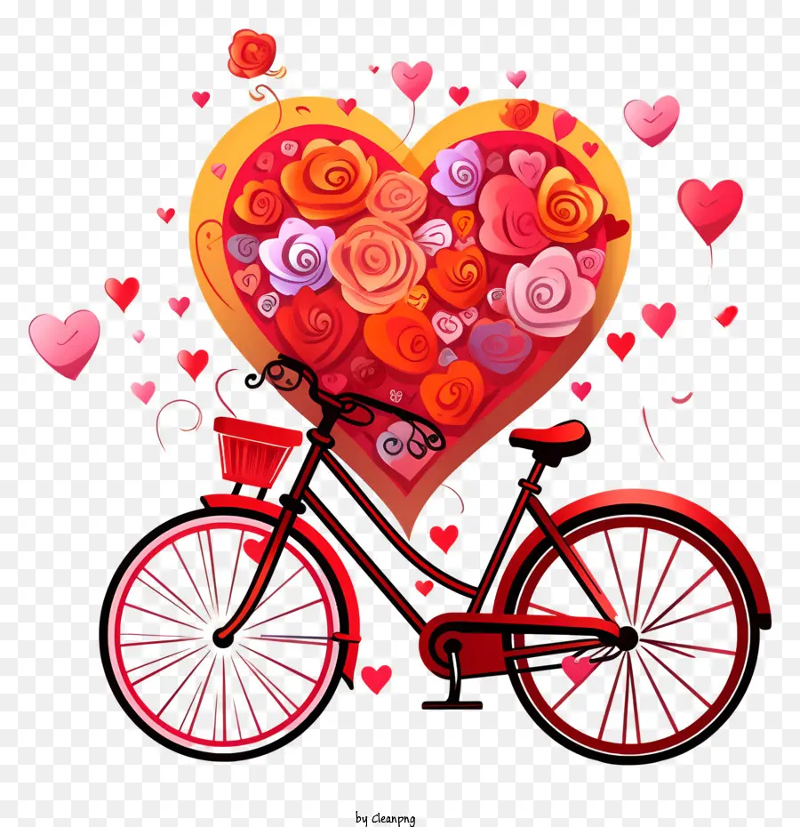 Heartshaped Flores，Flor De Bicicletas PNG