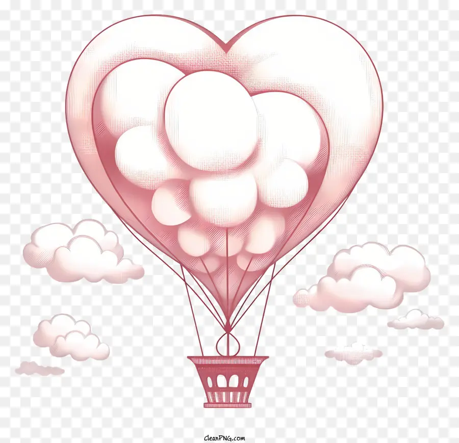 Globo De Aire Caliente，Heartshaped Globo PNG