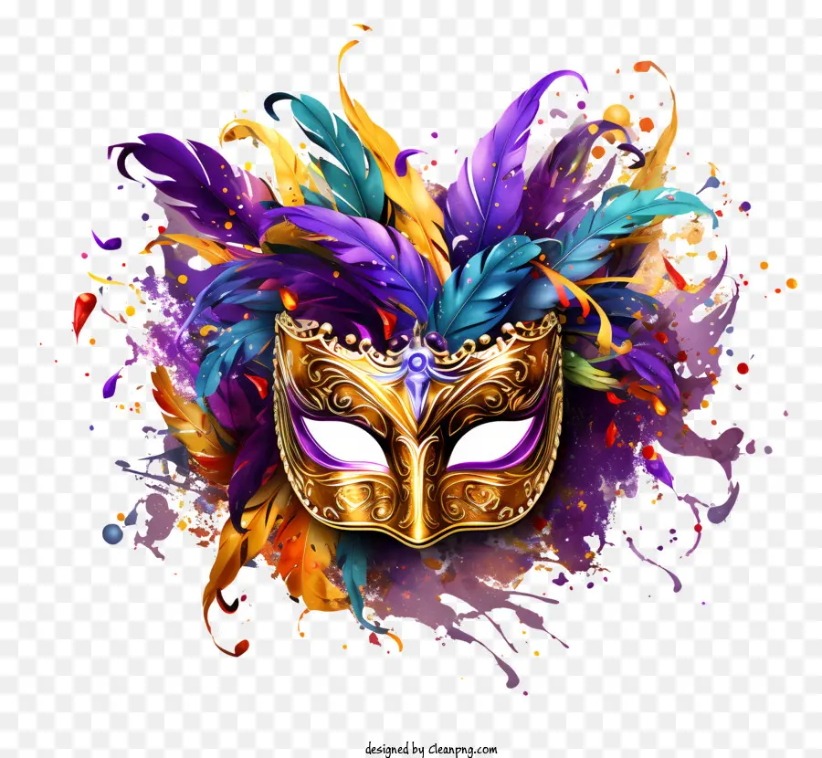 Máscara De Mardi Gras，Máscara Colorida PNG