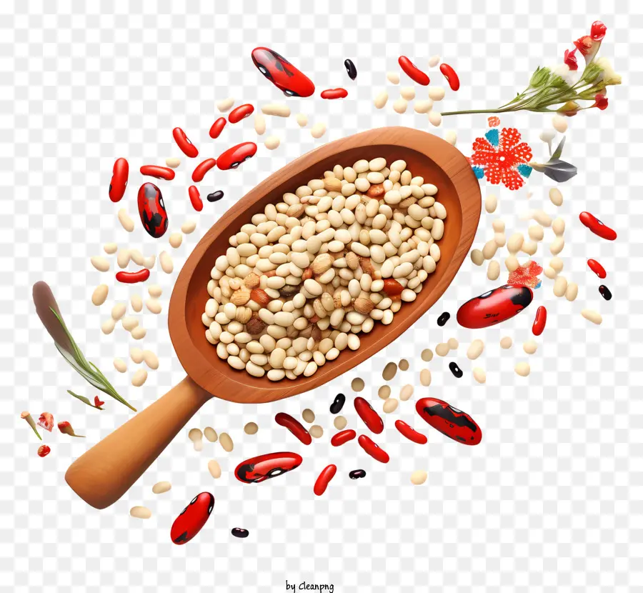 Cuchara De Madera，Frijoles PNG