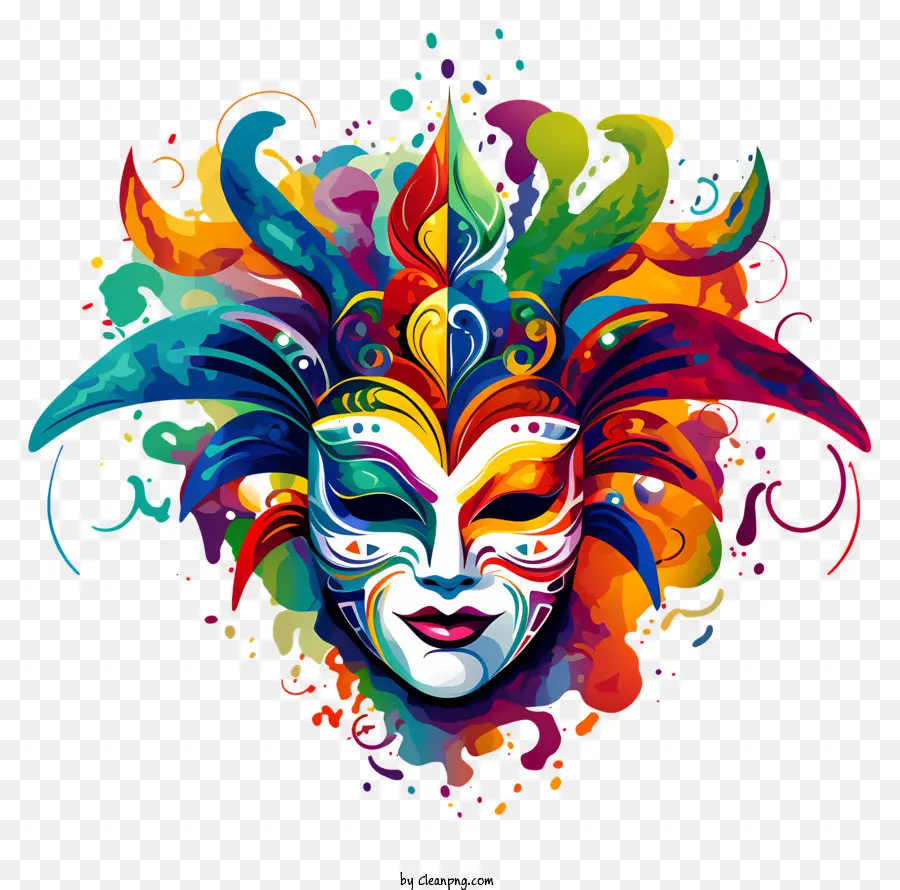 Máscara Colorida，Colores Vibrantes PNG