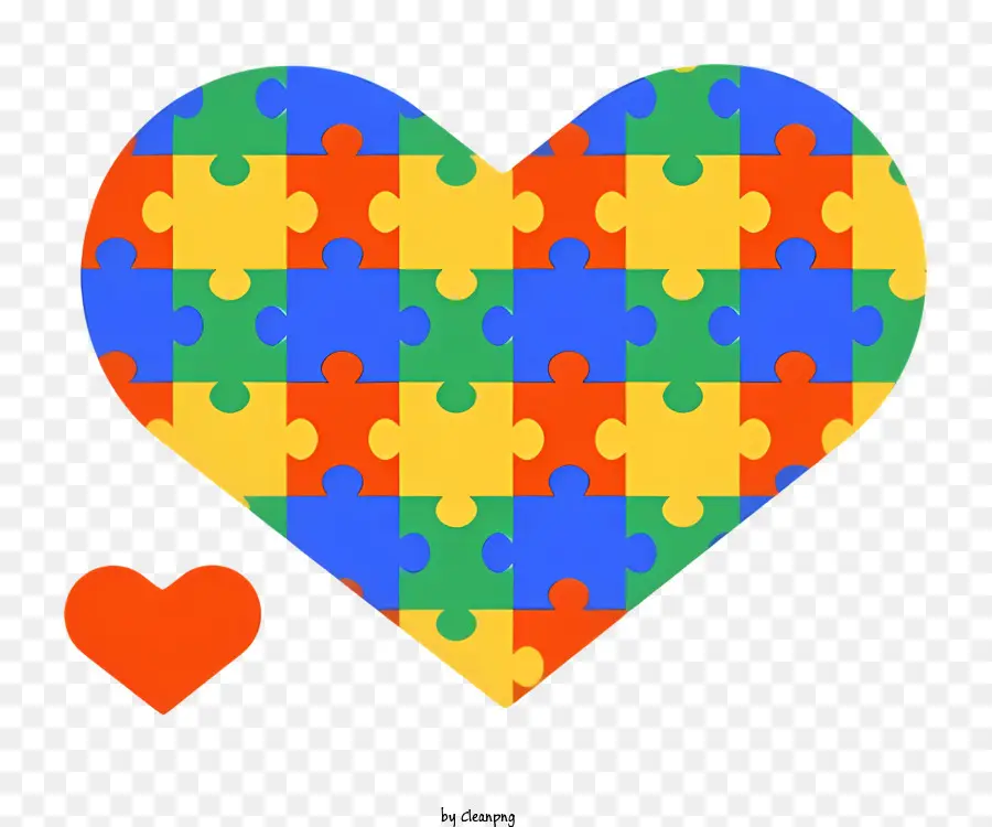 Corazón De Puzzle，Piezas De Rompecabezas De Color PNG