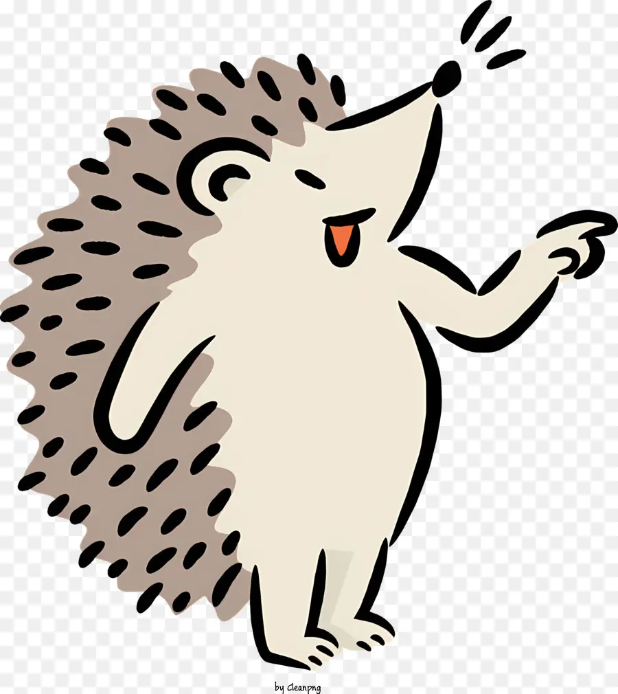 Erizo De Dibujos Animados，Hedgehog De Pie PNG