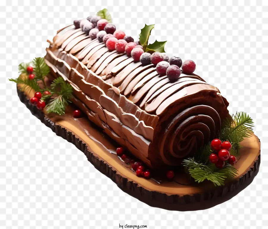 Pastel De Navidad，Pastel De Troncos De Navidad PNG