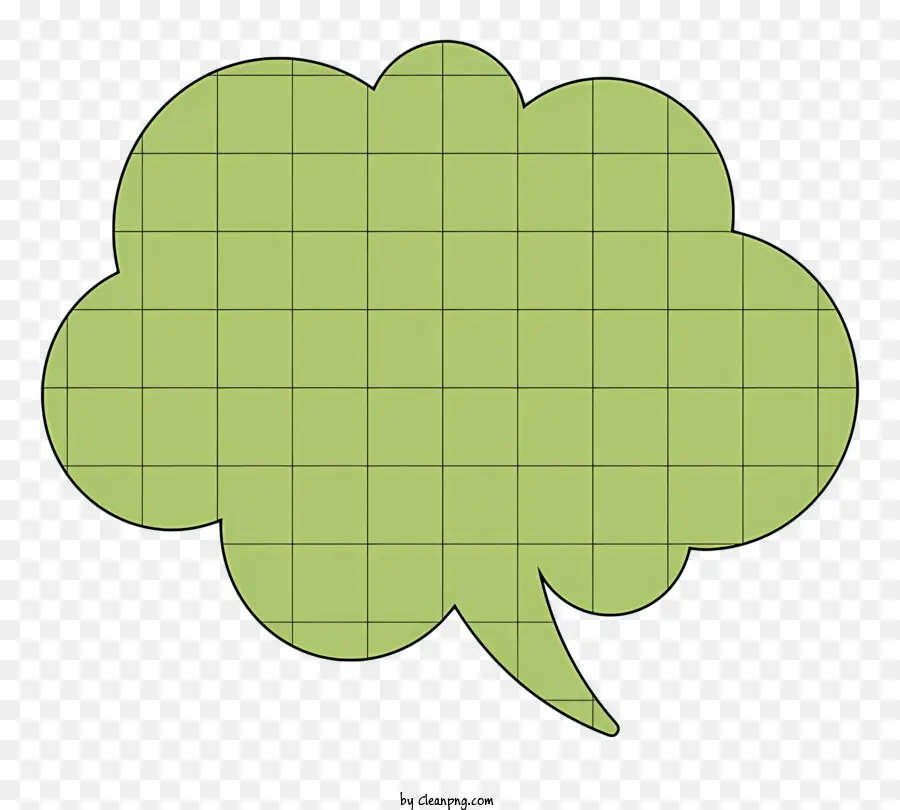 Burbuja Del Habla Verde，Burbuja Del Habla Con Tallo PNG