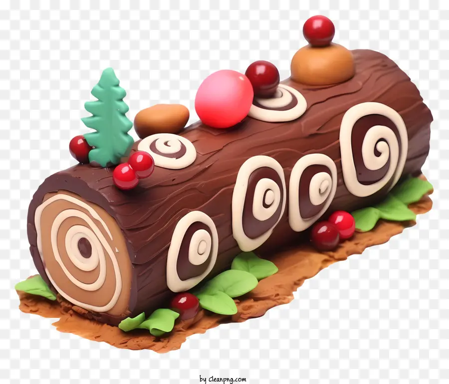 Tronco De Chocolate，Pastel De Troncos De Navidad PNG