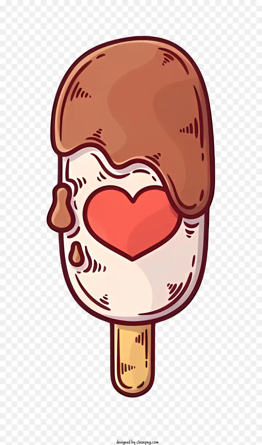 Piruleta De Chocolate，Heartshaped Lollipop PNG