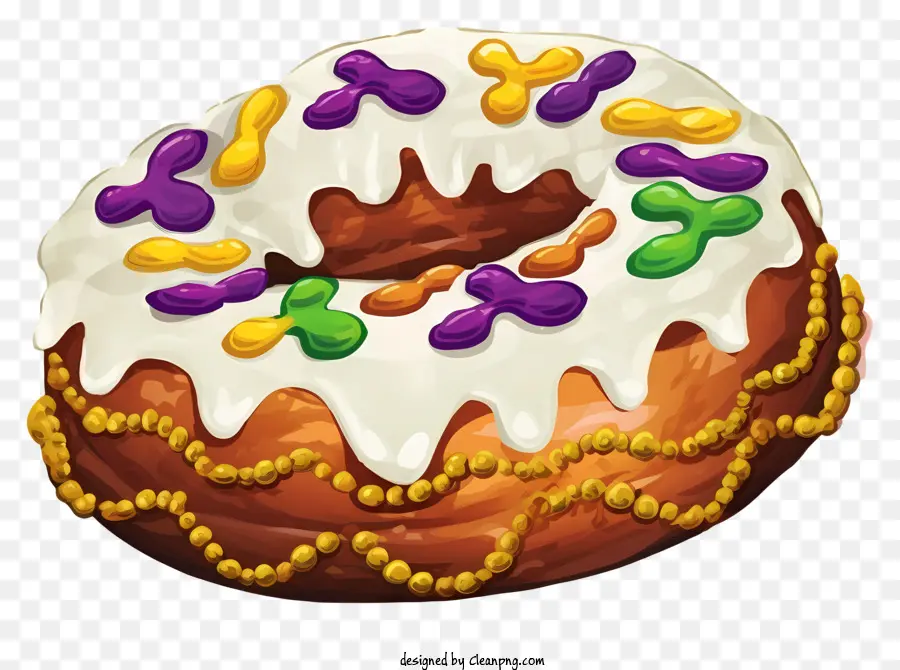 Rosquilla，Pastel De Rey Decorado PNG