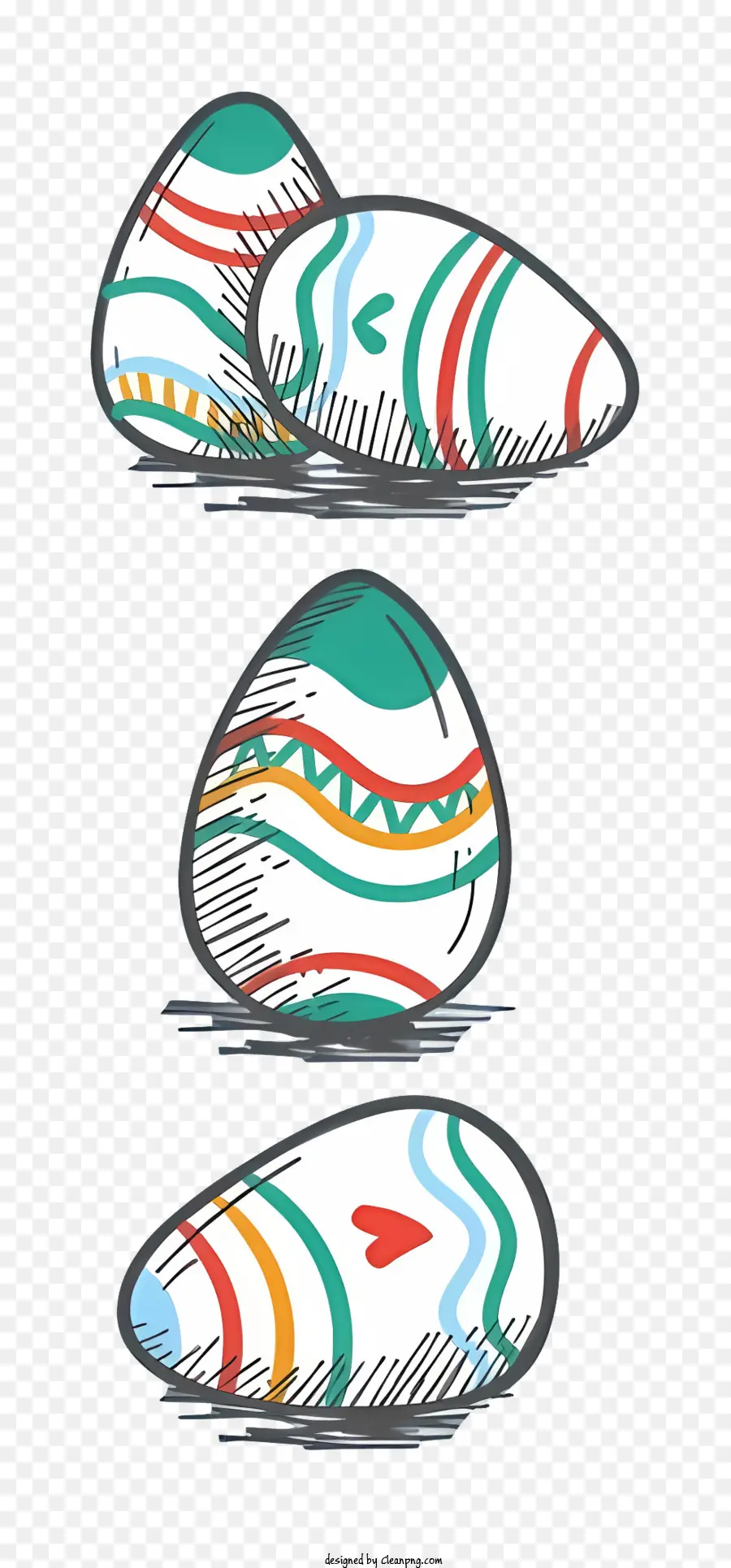 Diseños De Cáscara De Huevo，Cáscaras De Huevo Coloreadas PNG