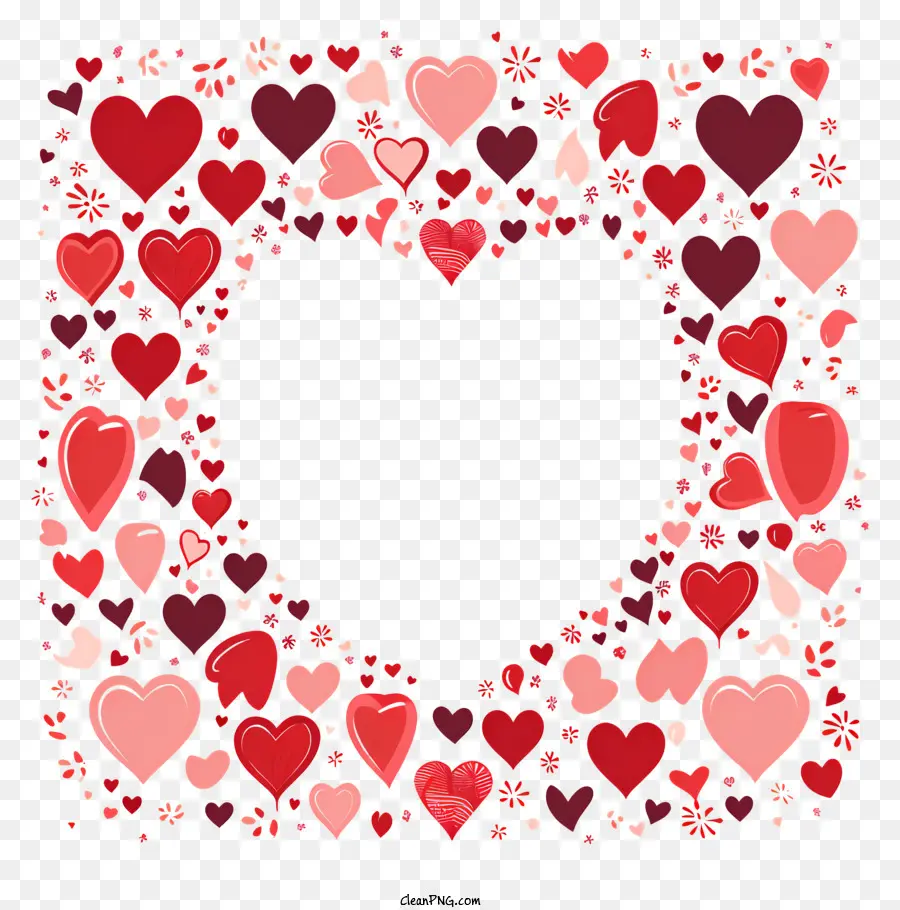 Corazón De Marco，Corazones Rojos PNG