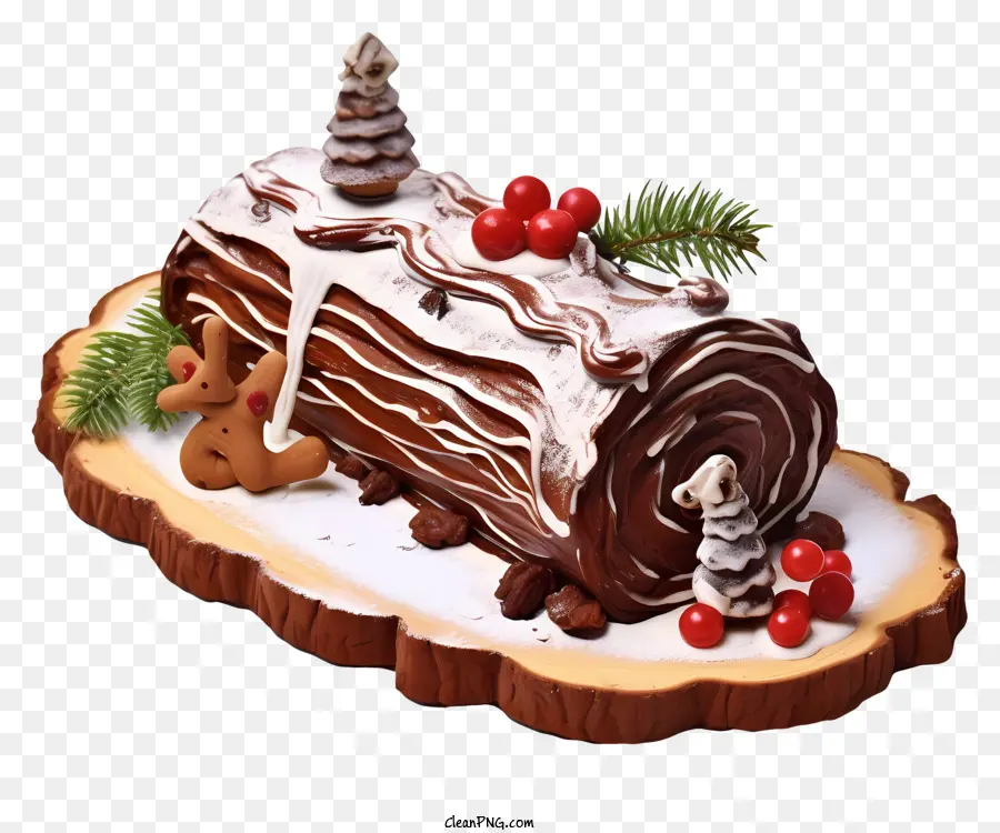 Pastel De Chocolate，Postre De Navidad PNG