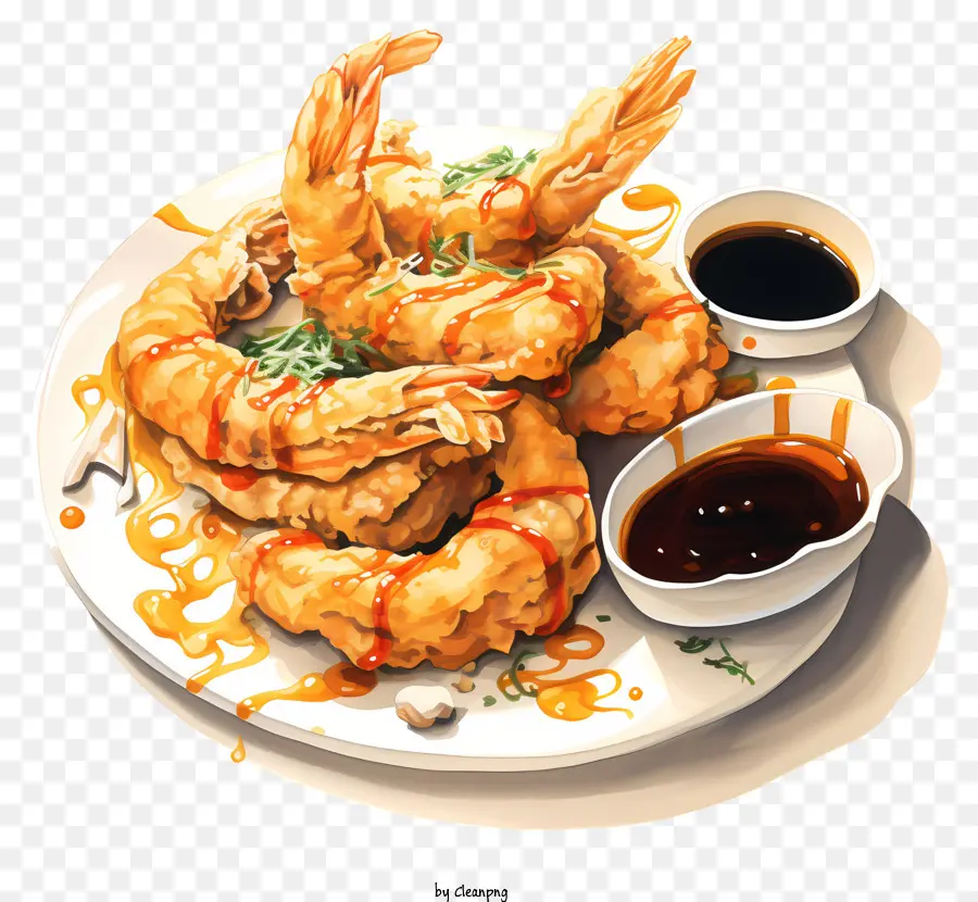 Camarones Fritos，Salsa PNG